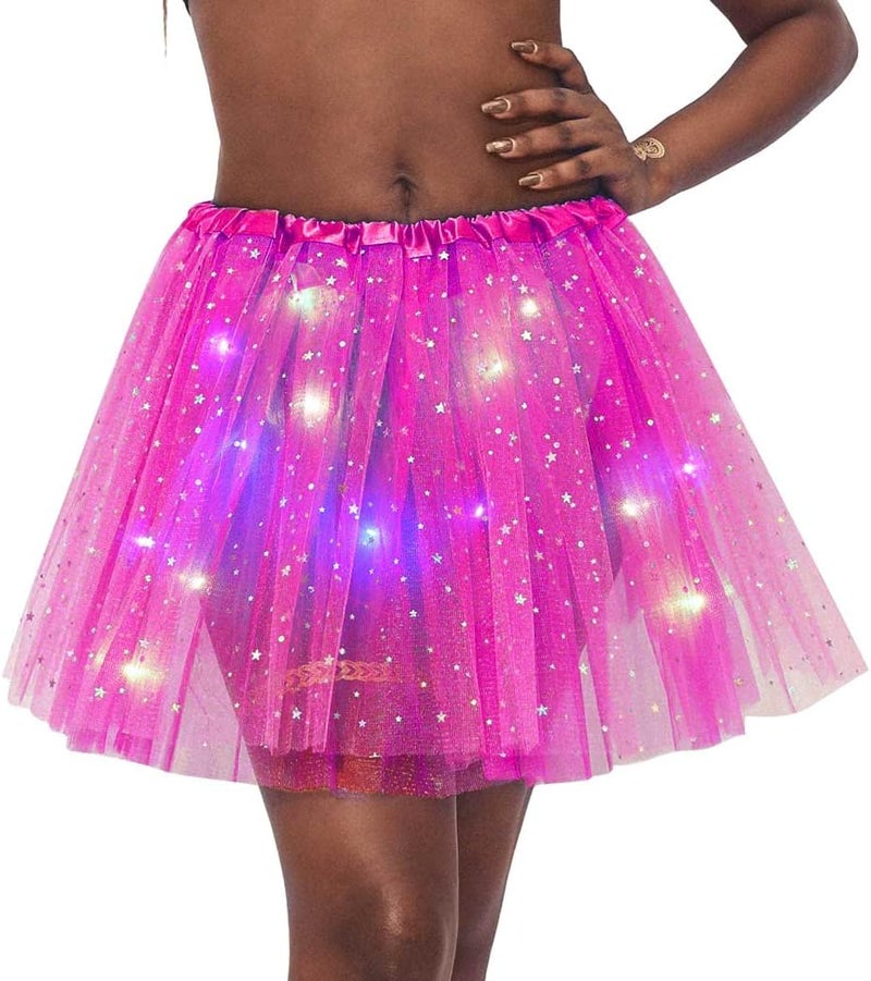 TWINKLEDE Light Up Tutu Skirt Led Tulle Tutus Glow Running Dance Costume Skirts for Women - Image 3
